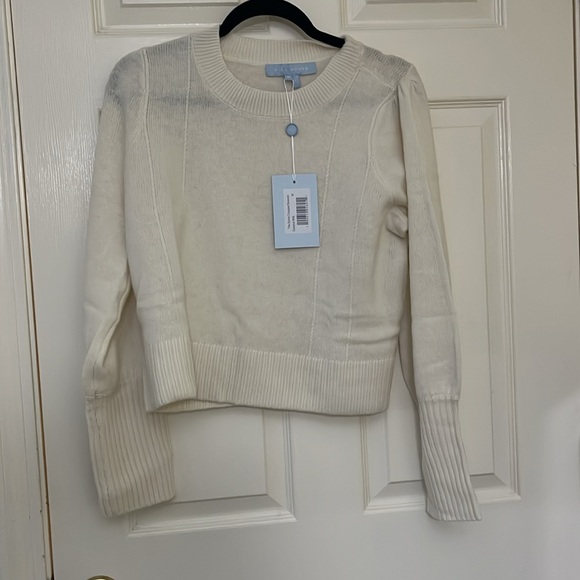 NWT Hill House Sylvie Cropped Wool Cream Sweater - Picture 8 of 10